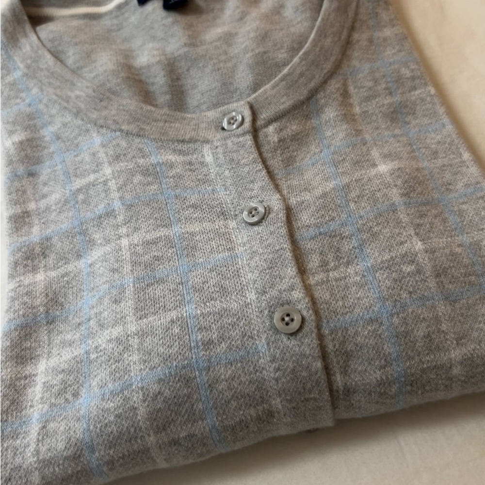 Tommy Hilfiger Gray and Blue Cardigan Sweater